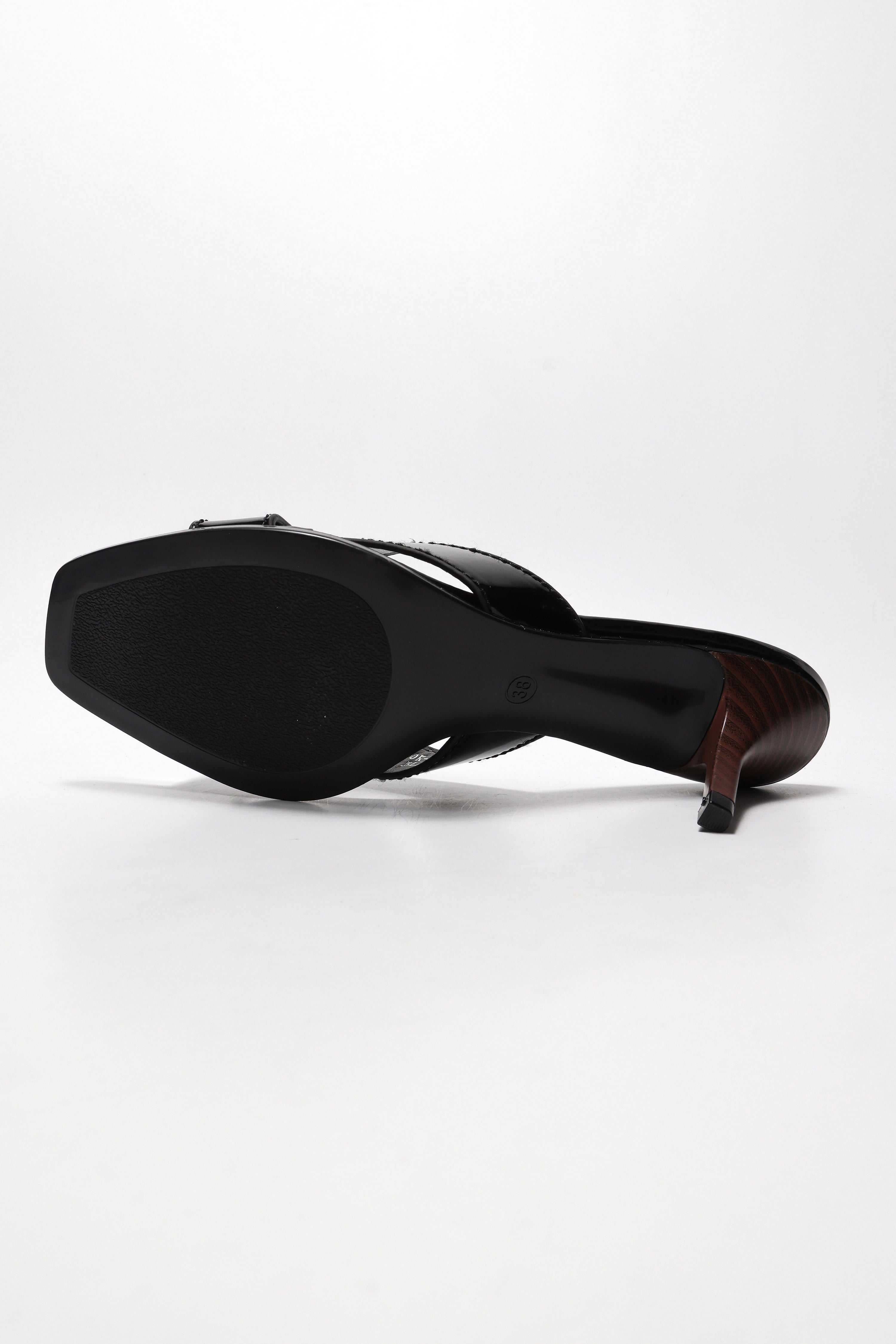 Patent leather mules - Black