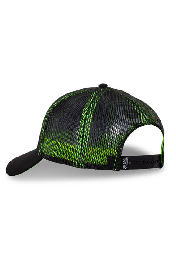 Casquette trucker / snapback - Black + Lime