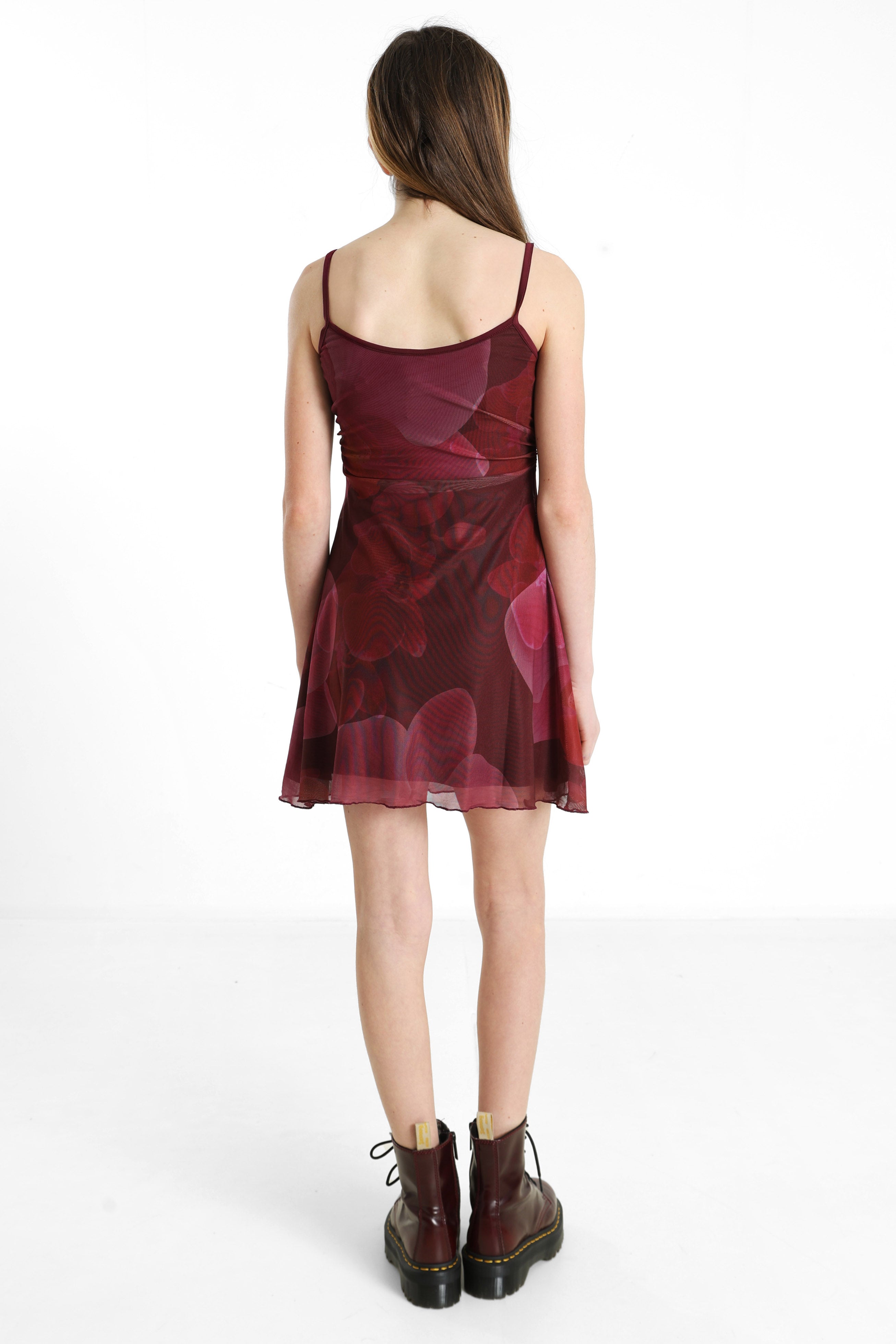 Mesh Minikleid - Bordeaux