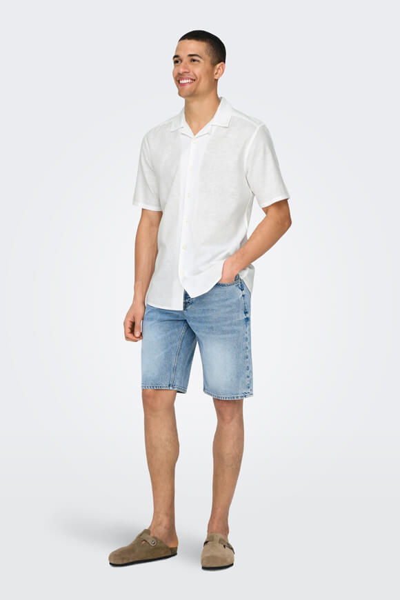 ONSCAIDEN chemise en lin - White