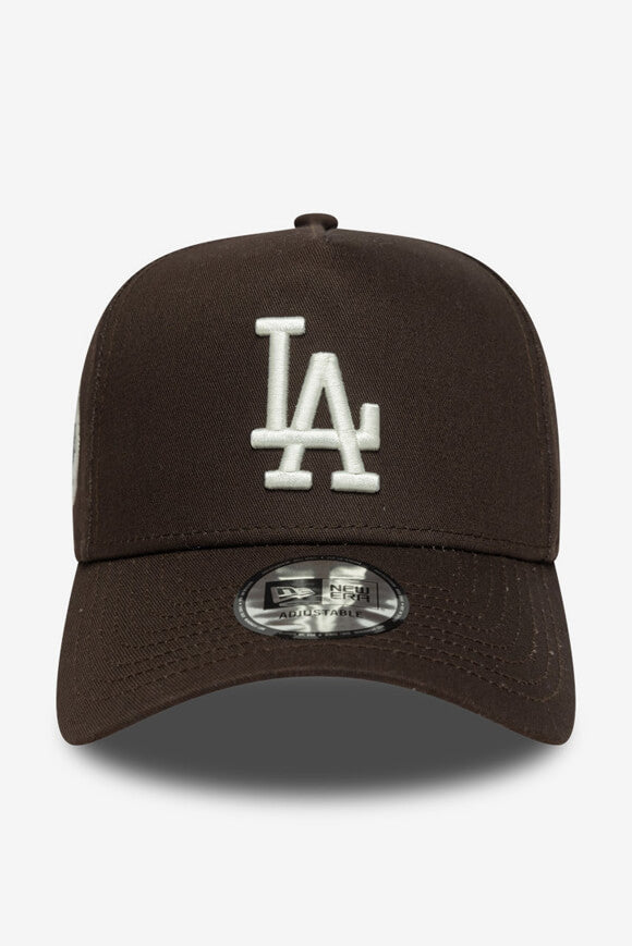 Snapback Cap - Dark Brown + White