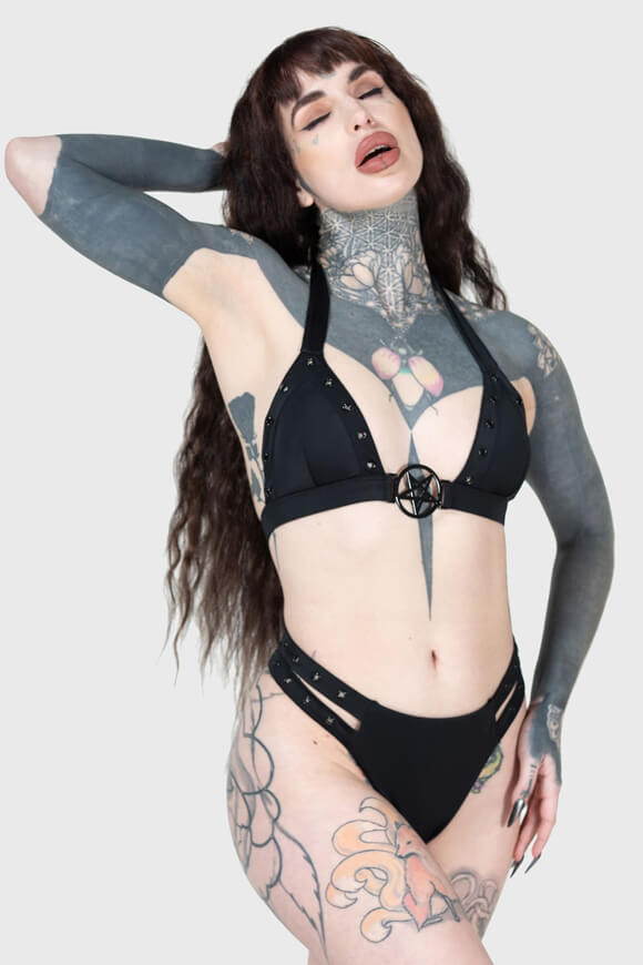 Feelin Evil Triangle Bikini - Black