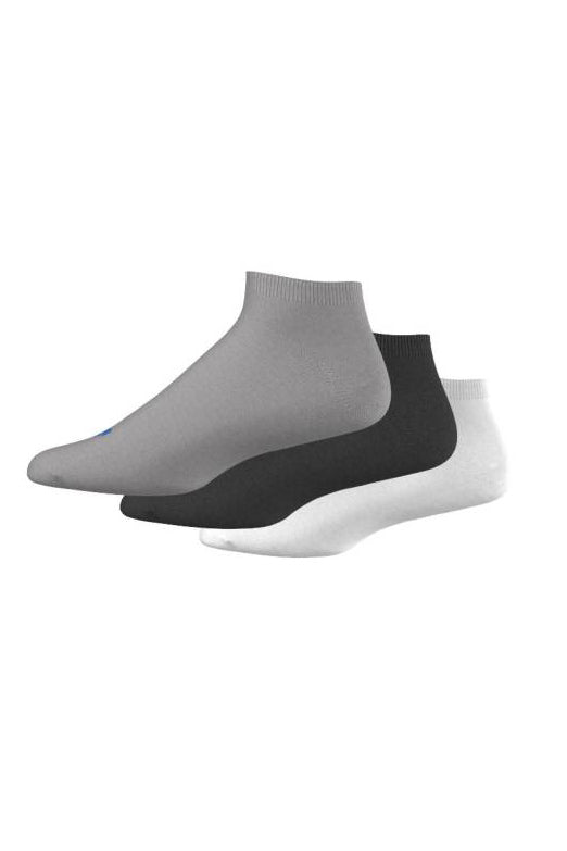 Dreierpack Socken - Weiss + Schwarz + Grau meliert