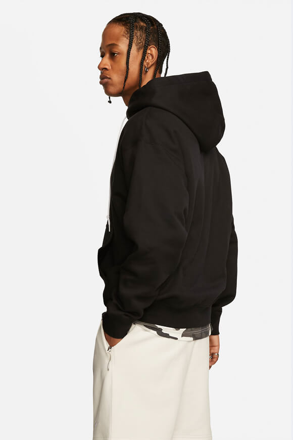 Solo Swoosh zip-up hoodie sweatshirt - Black