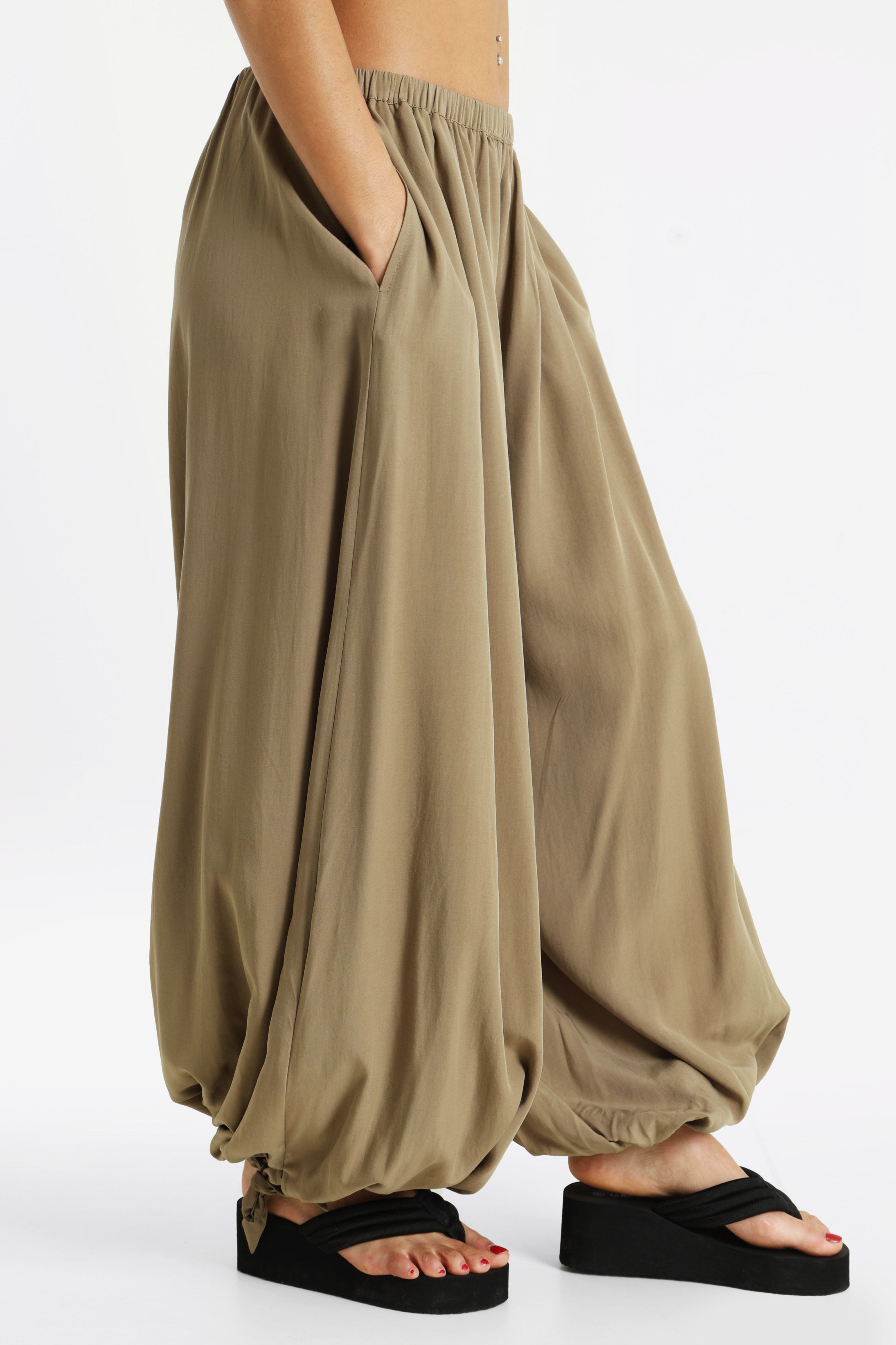Ballon-Stoffhose - Khaki