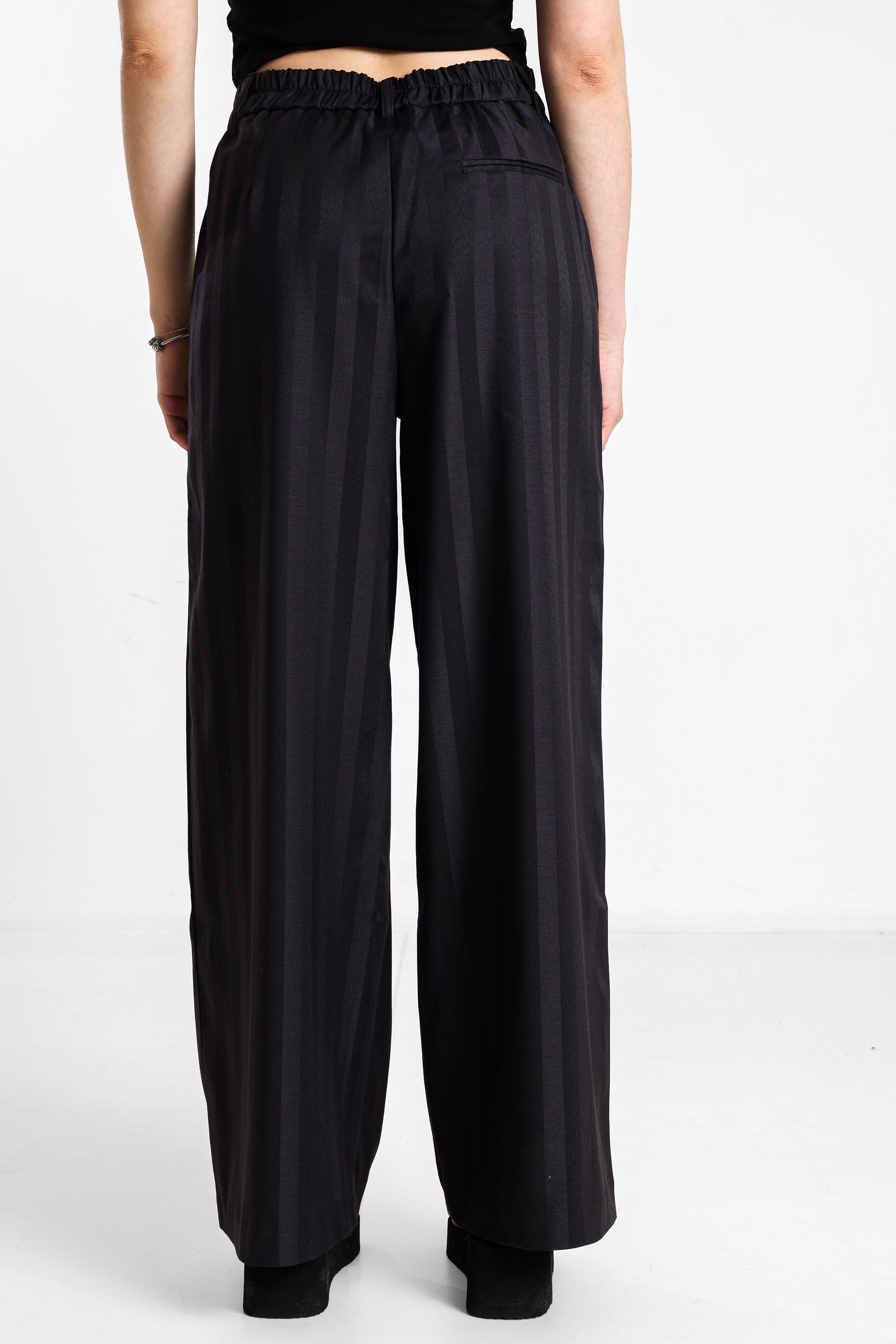 Pantalon en tissu - Noir + Gris foncé