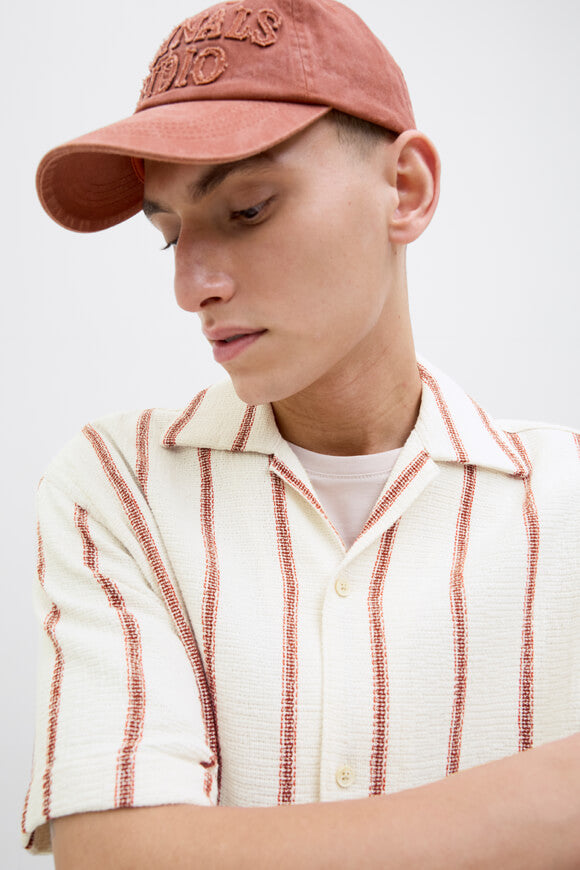 JORCOBA loose shirt in structured fabric - Arabian Spice
