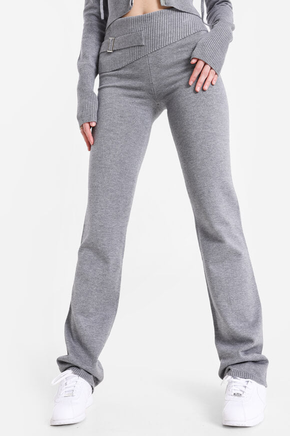 Flare Strickhose - Grau