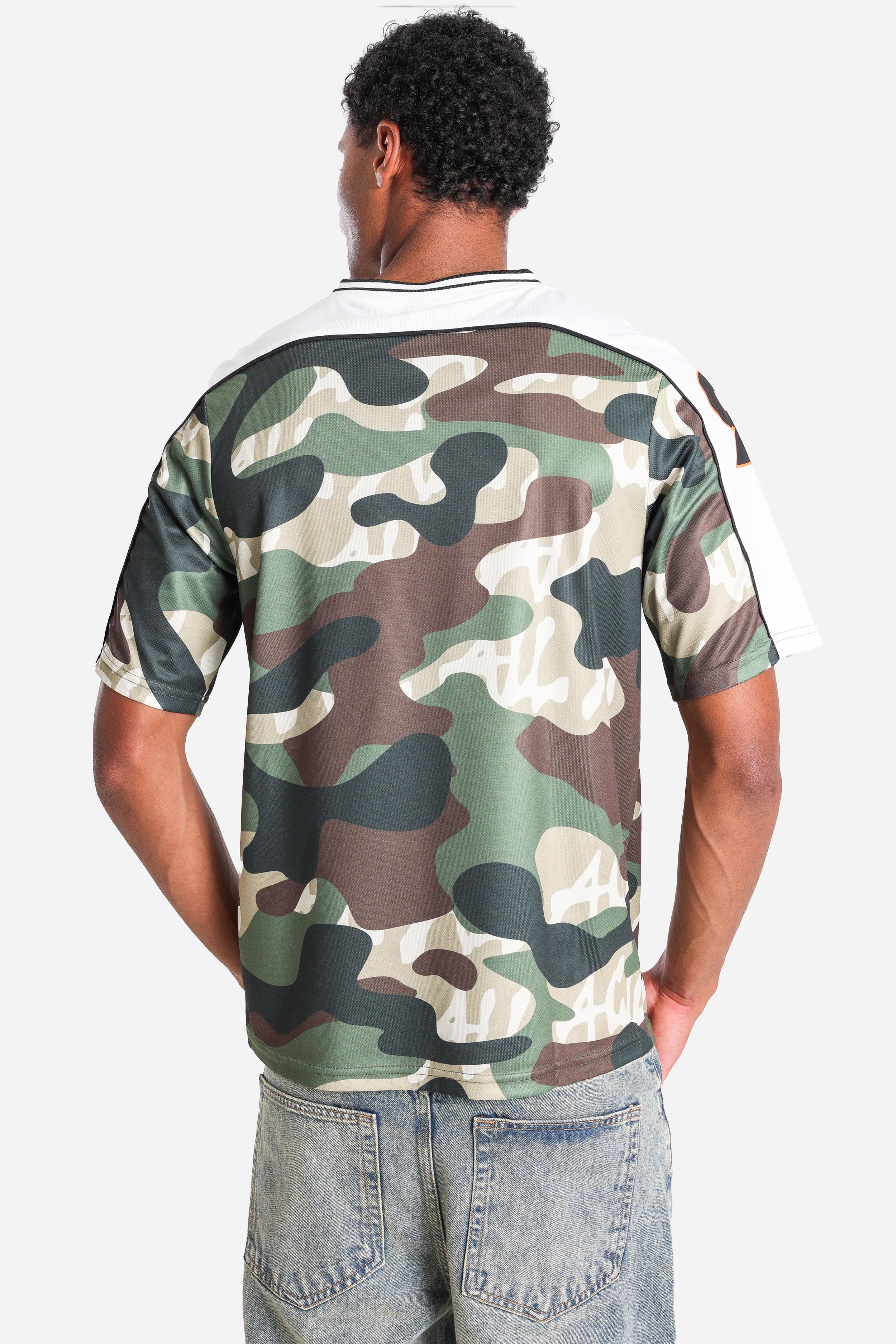 Mesh T-Shirt - Vert Camouflage + Weiss