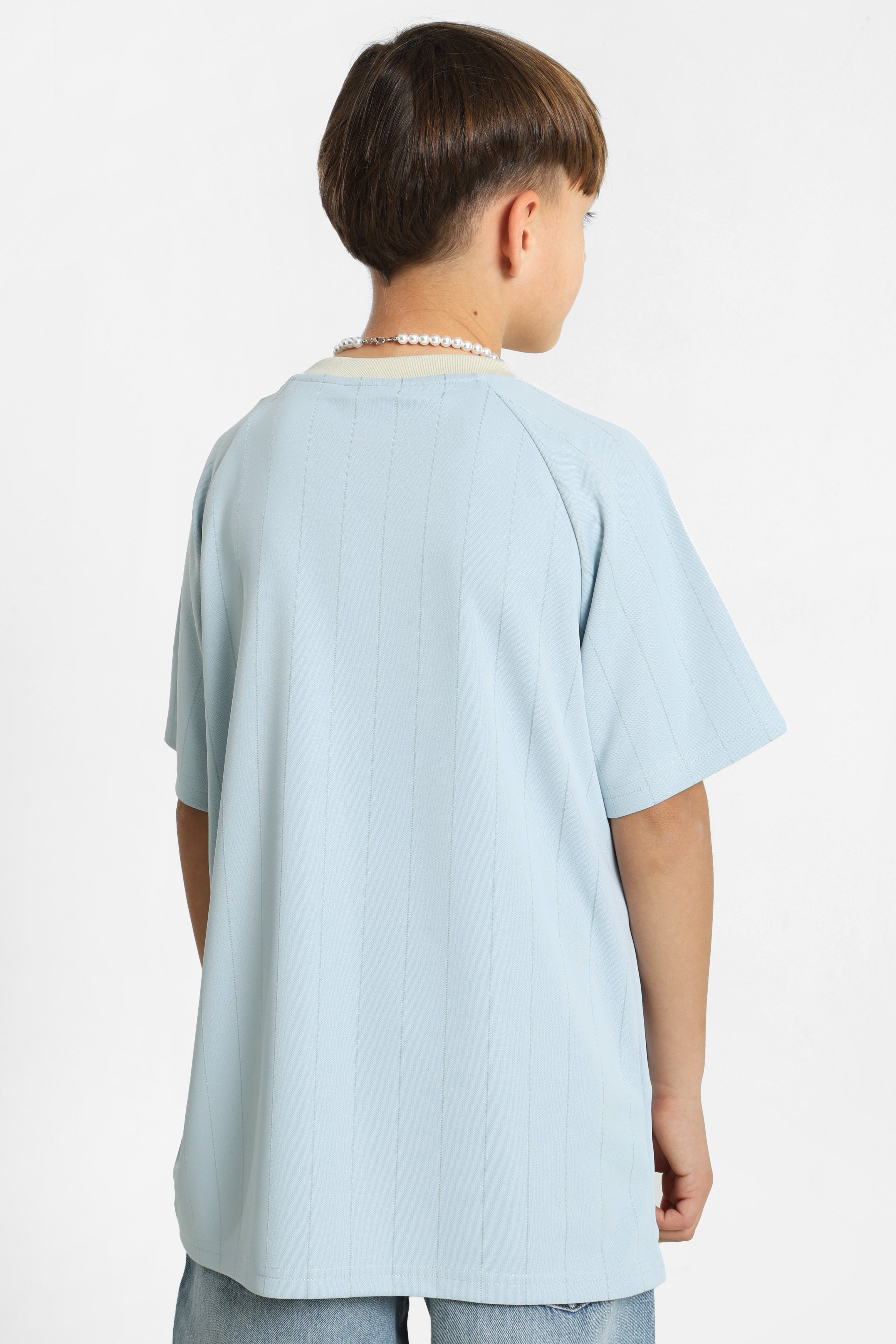 Shadow Pinstripe T-Shirt - Blue