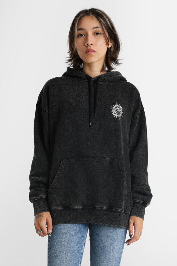 Ornate Dot sweatshirt à capuchon - Black Acid Wash
