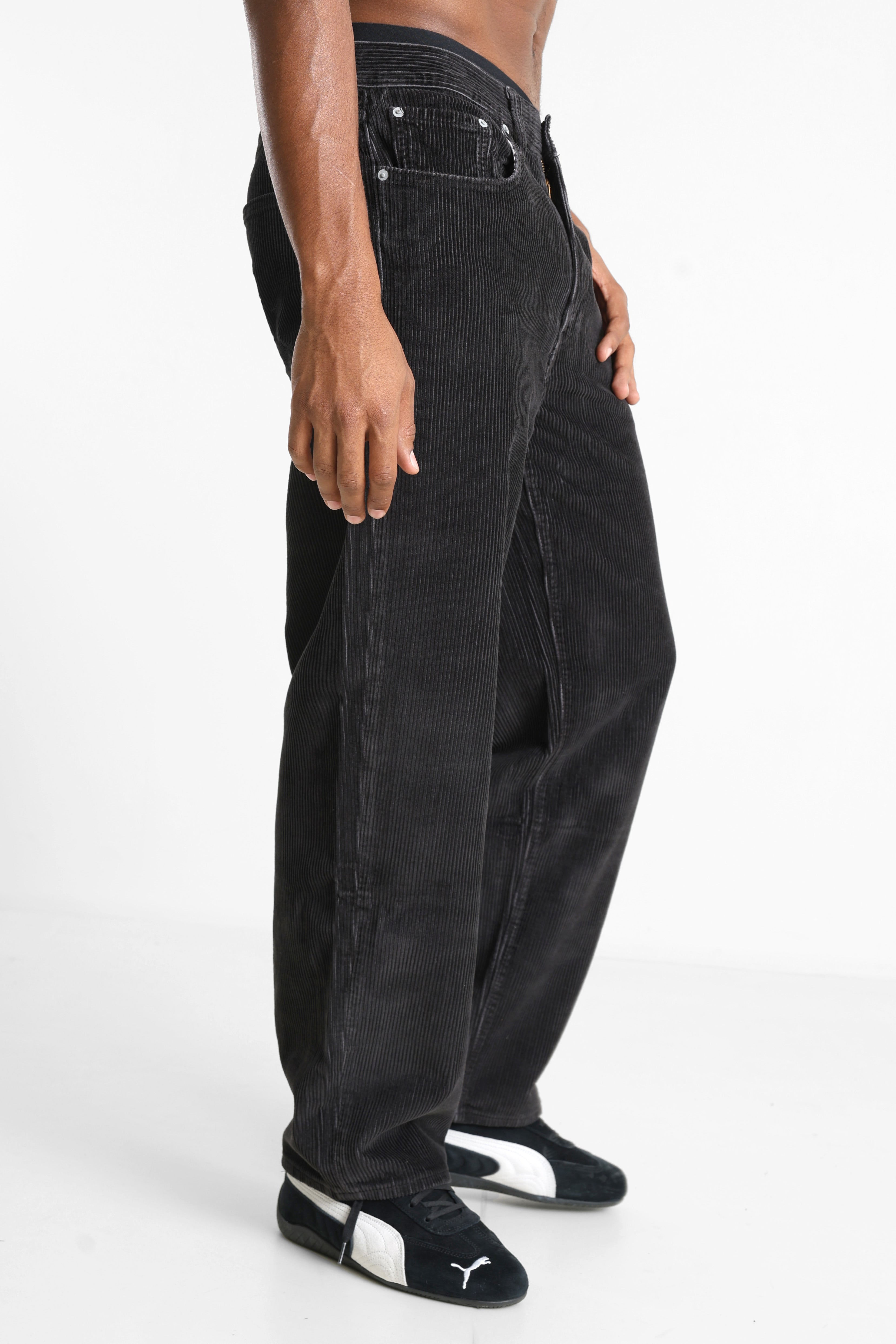 578™ Baggy Fit Cordhose L32 - Black