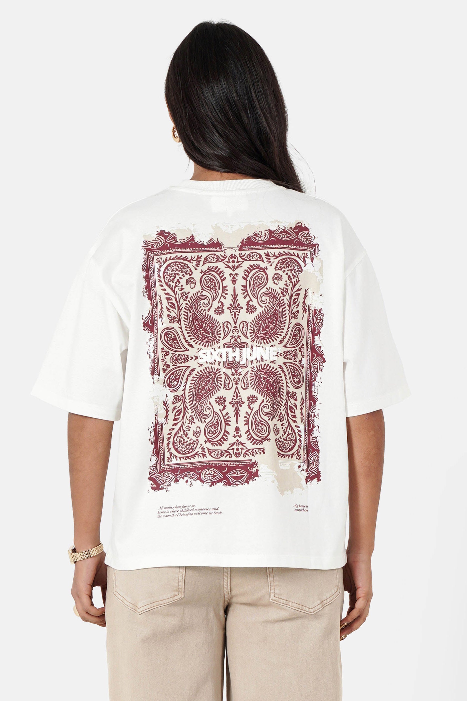 Persian Rubber Oversize T-Shirt - Offwhite