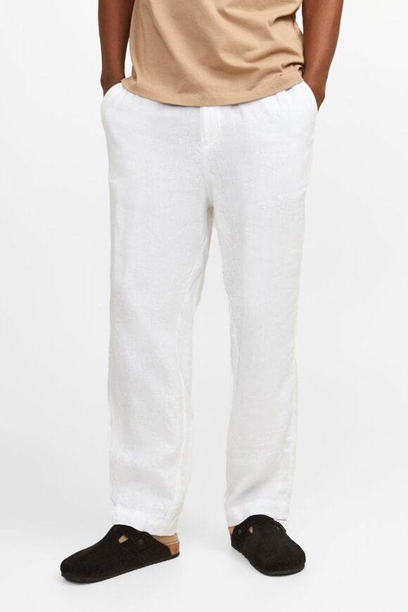 Lawrence chino linen trousers - Bright White