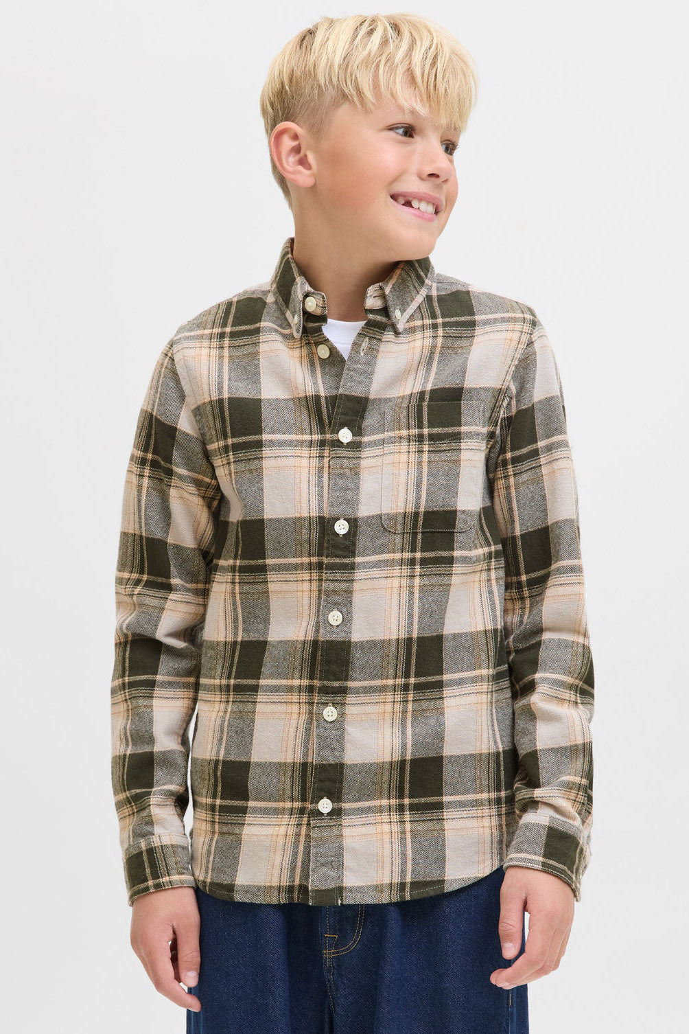JPRBLUBROOK check shirt - Peat