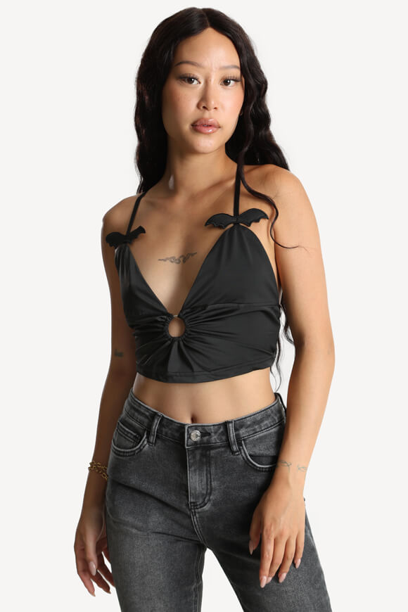 Top con cinturino - Nero