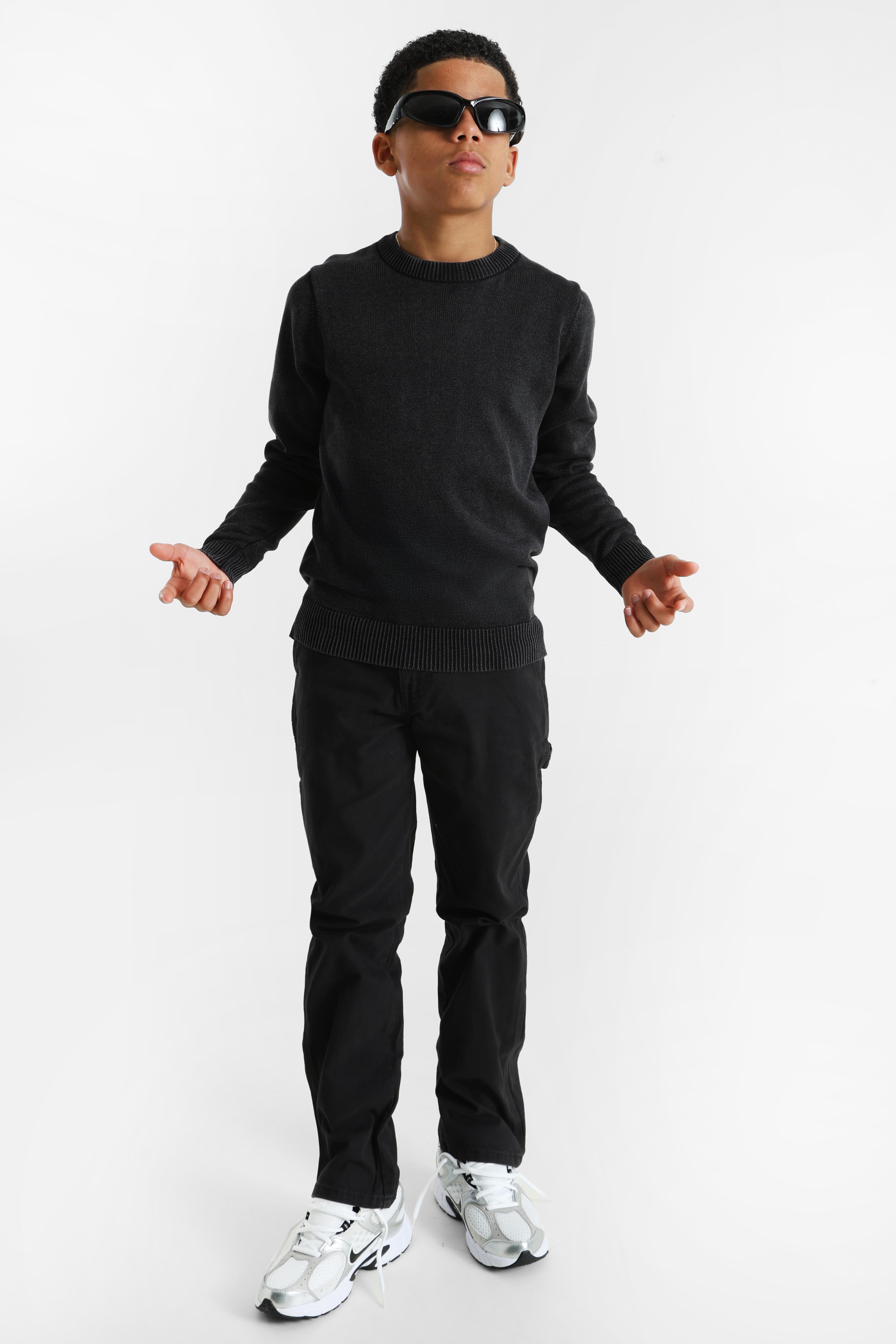 JJECHARGE knitted sweater - Black