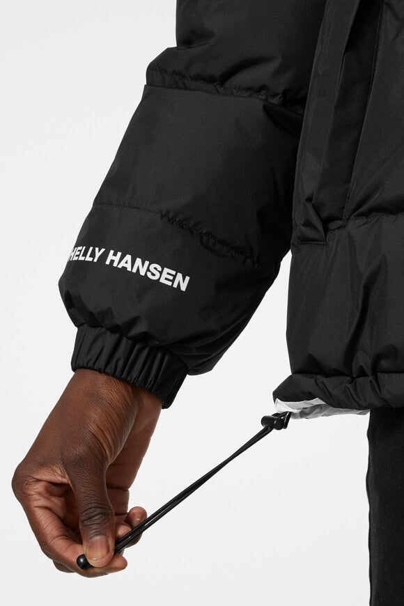 Wattierte Wendejacke - Schwarz + Weiss