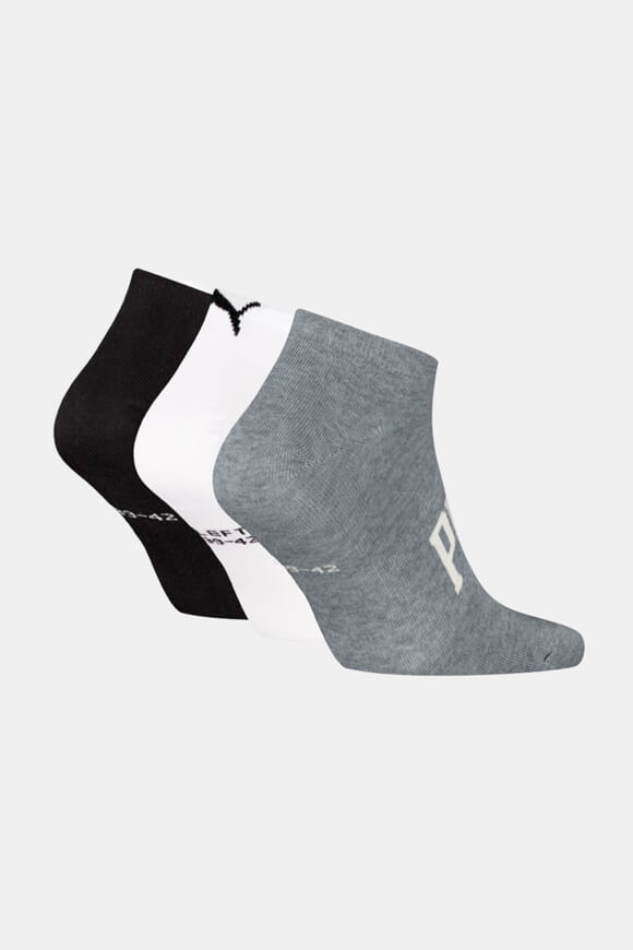 Three-pack of socks - Grey + White + Black