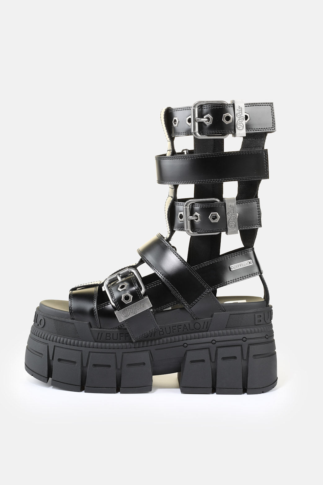 Vegan Gospher Zeus Plateau Sandalen - Black