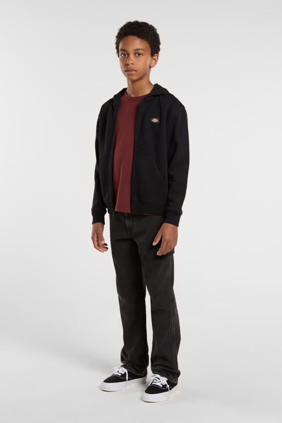 Kapuzensweatjacke - Black