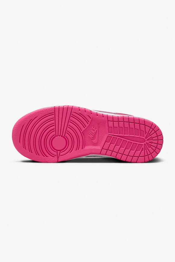 Baskets Dunk Kids - Blanc + Laser Fuchsia
