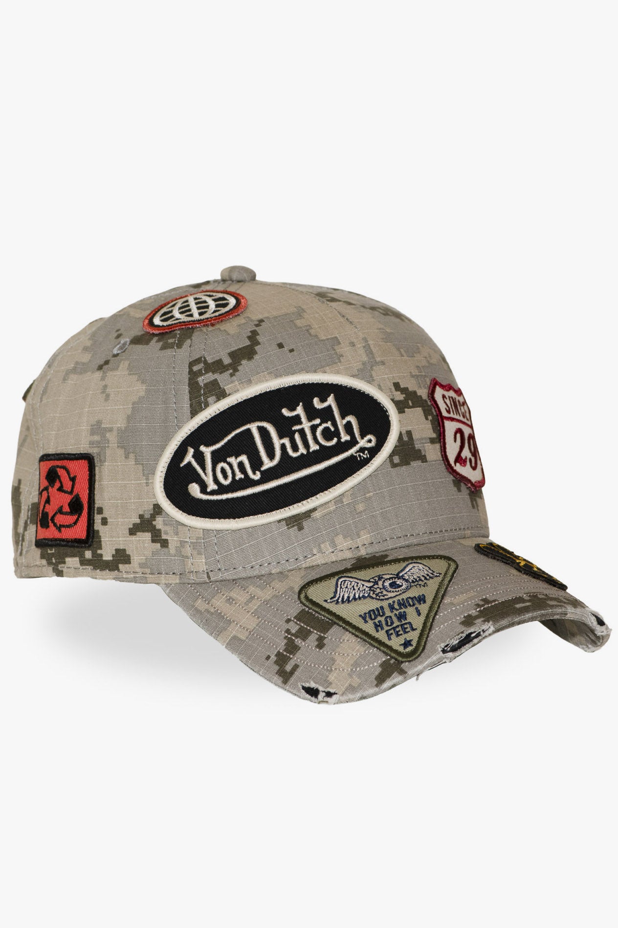 Snapback Cap - Sand Camouflage