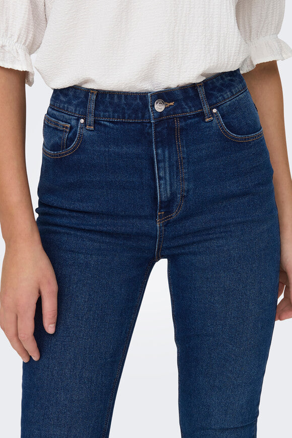 Druna High Waist Skinny Jeans L32 - Dark Medium Blue