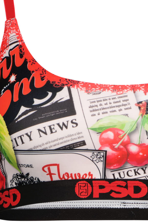 Bralette - Red + White + Black