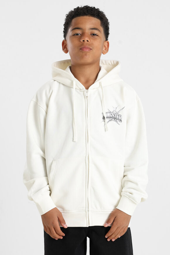 Sweat zippé à capuchon - Ecru