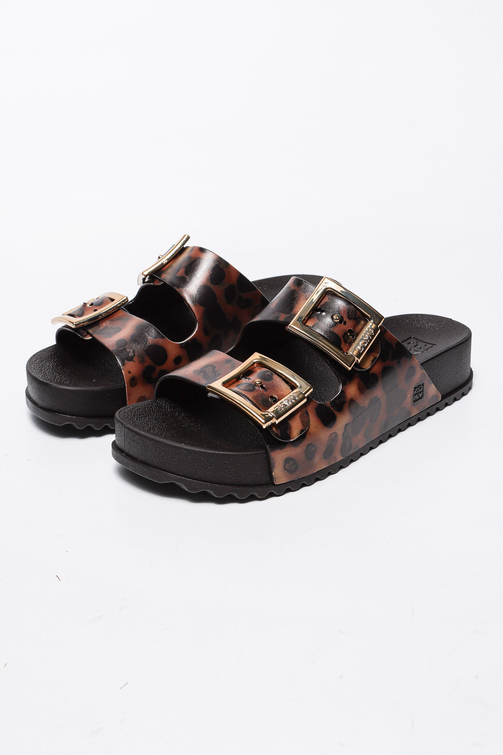 Pantoletten - Brown + Turtle