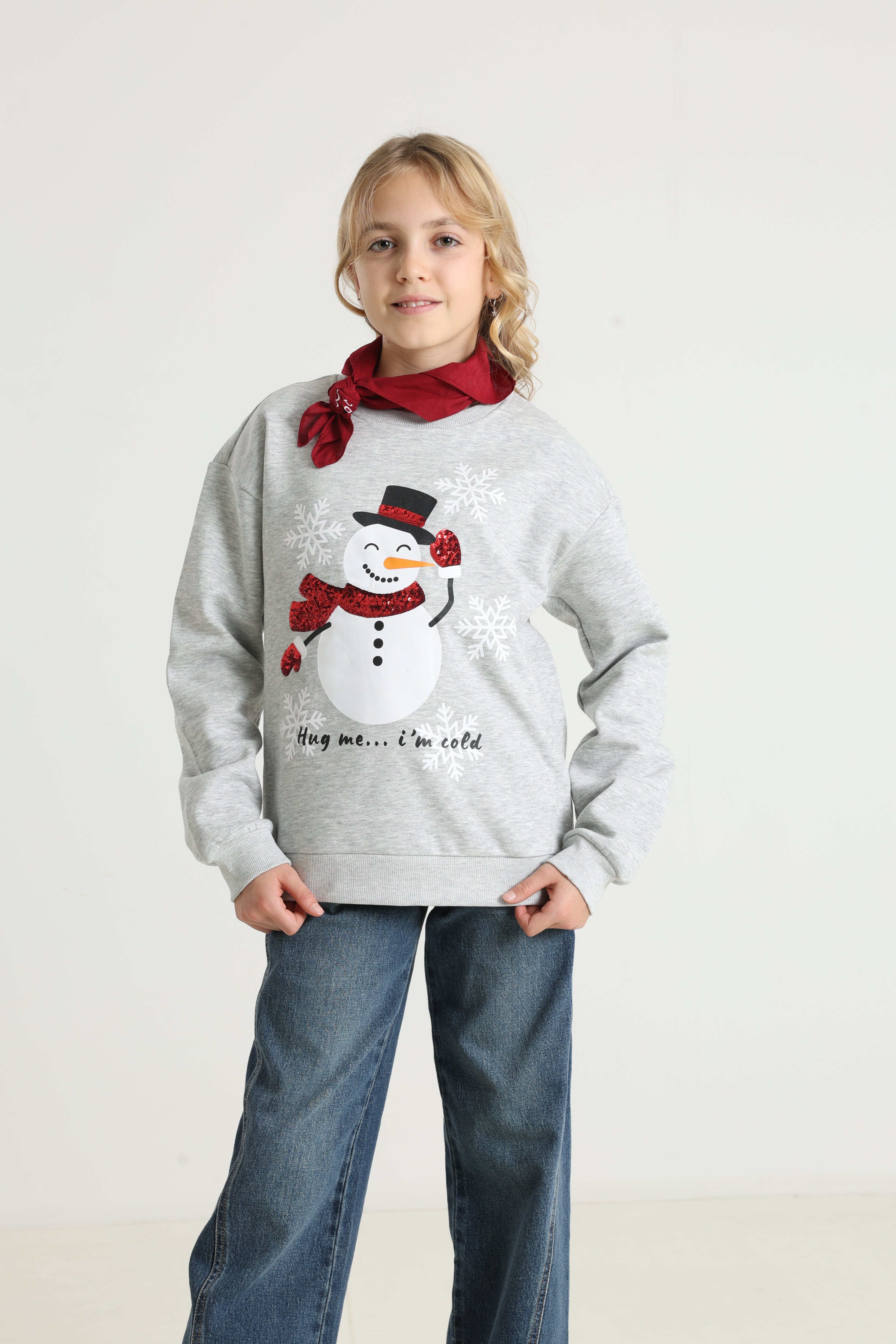 KOGYDA Christmas sweatshirt - Light Grey Melange
