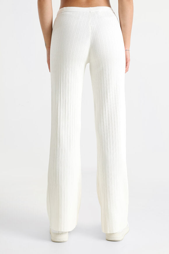 Ribbed knit pants - ecru
