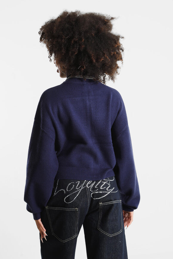 Strickjacke - Marineblau