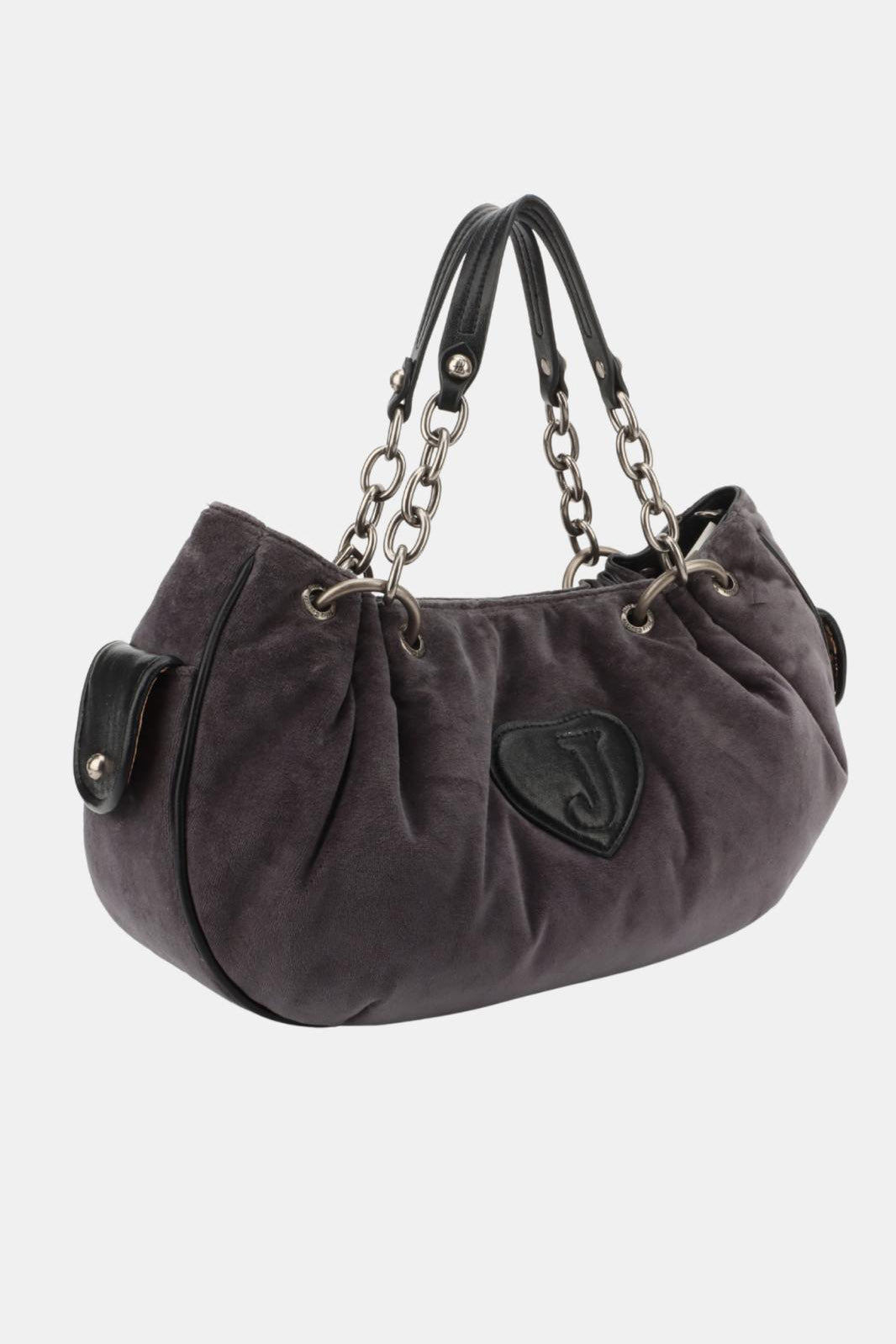 Crest sac à main en velours - Grey