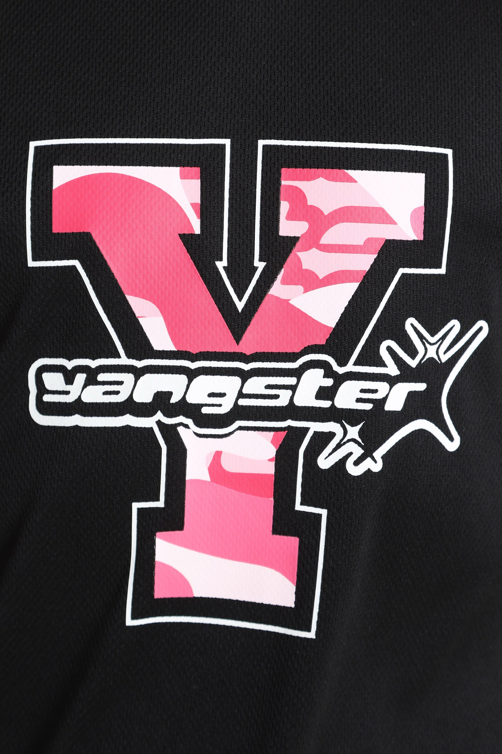 Mesh T-Shirt - Schwarz + Pink Camouflage