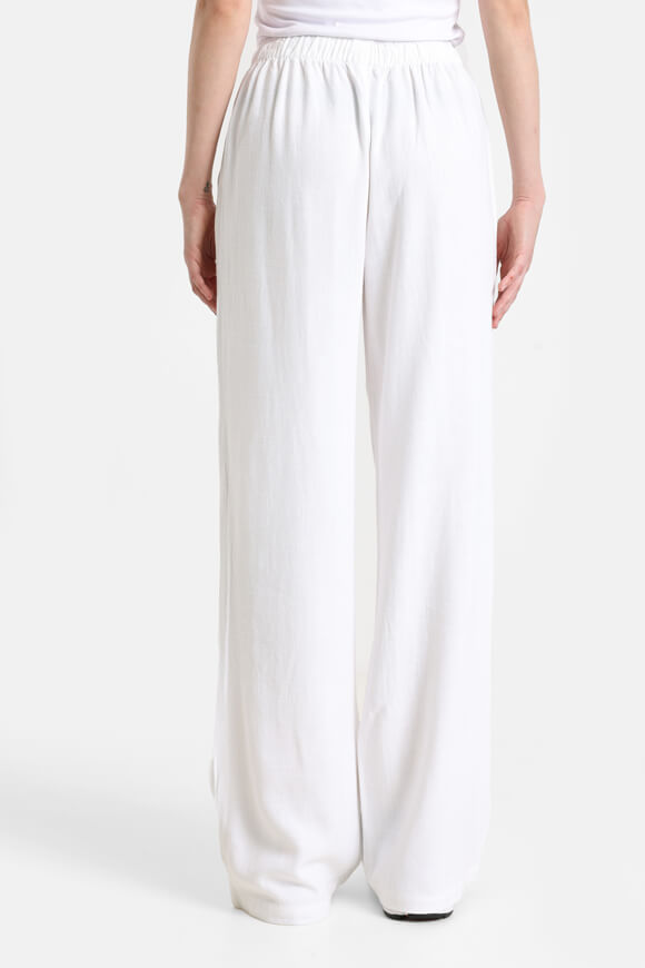 Wide leg linen trousers - white
