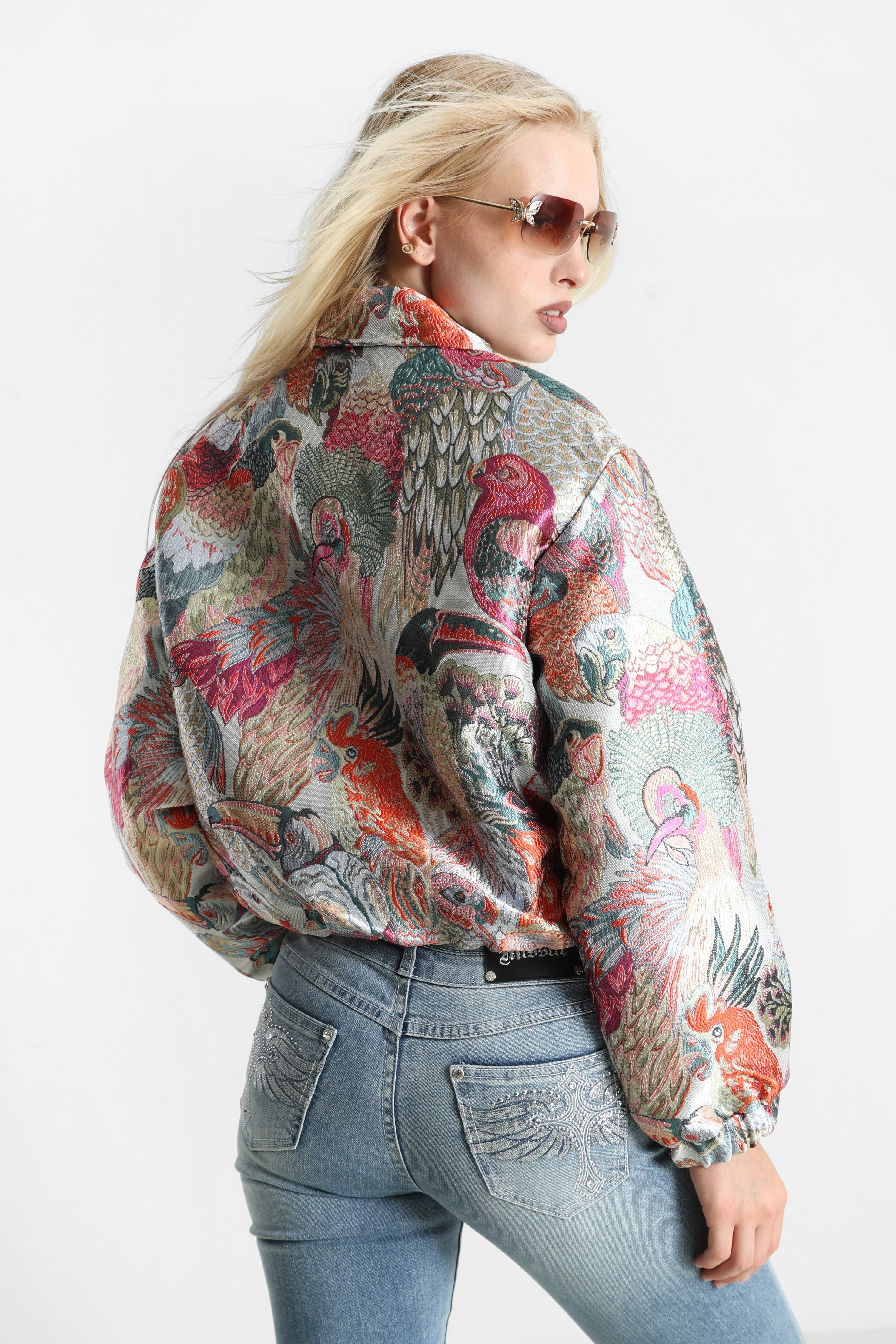 Leichte Crop Jacke - Mehrfarbig
