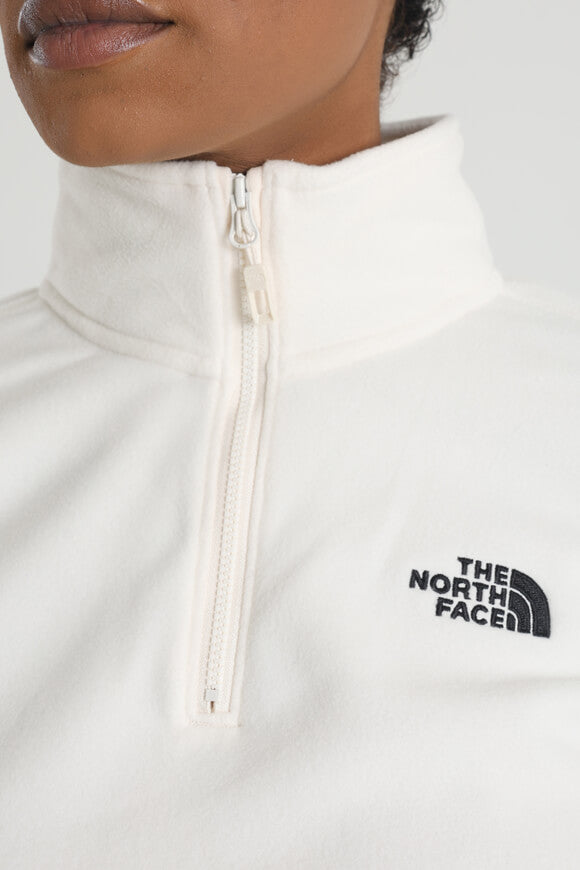 Crop Fleece Sweater - White Dune