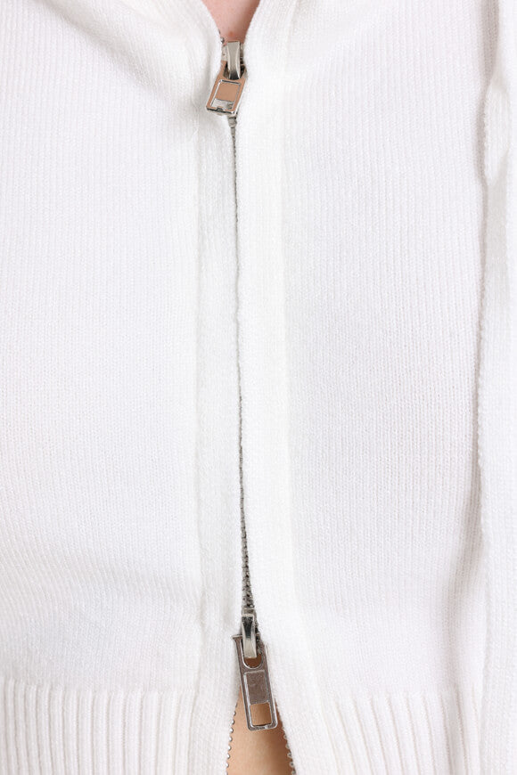 Crop Strickjacke - Offwhite