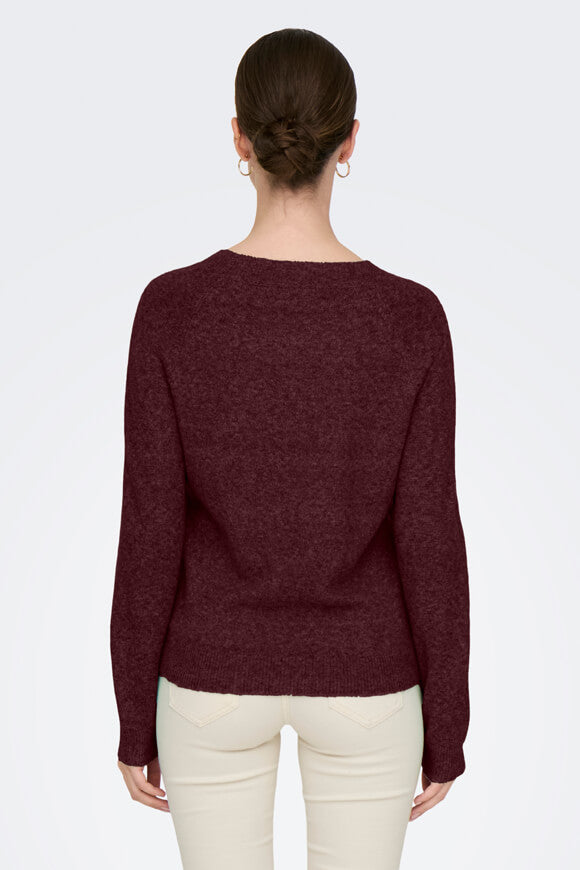 ONLRICA Feinstrickpullover - Zinfandel Melange