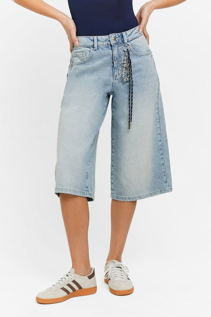 Denim bermuda shorts - Light Blue Denim