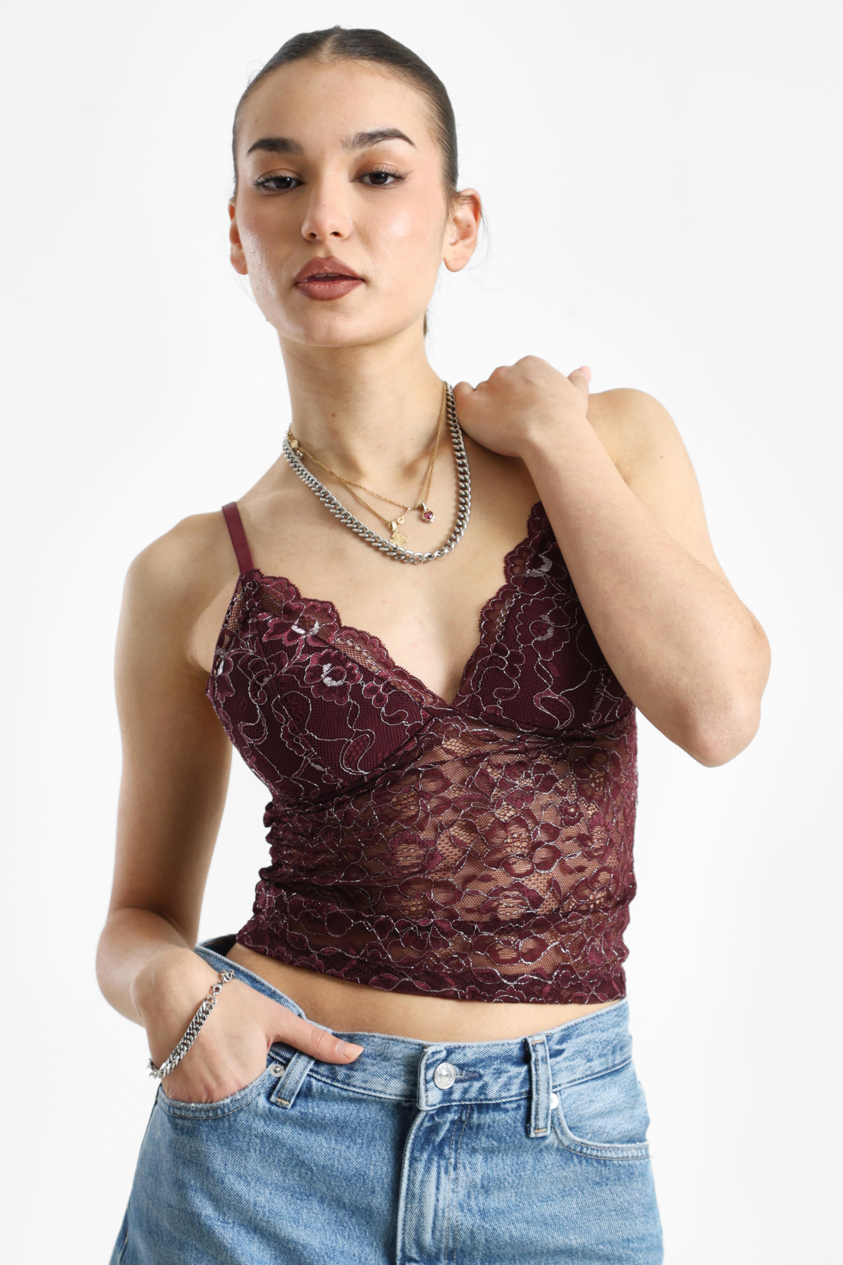 ONLCHLOE Mesh Trägertop - Winetasting