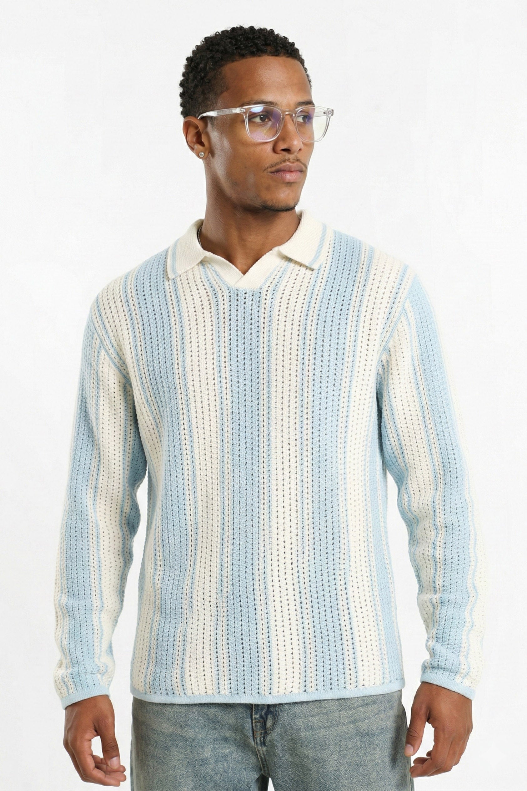 Strickpullover - Cashmere Blue + Sea Salt