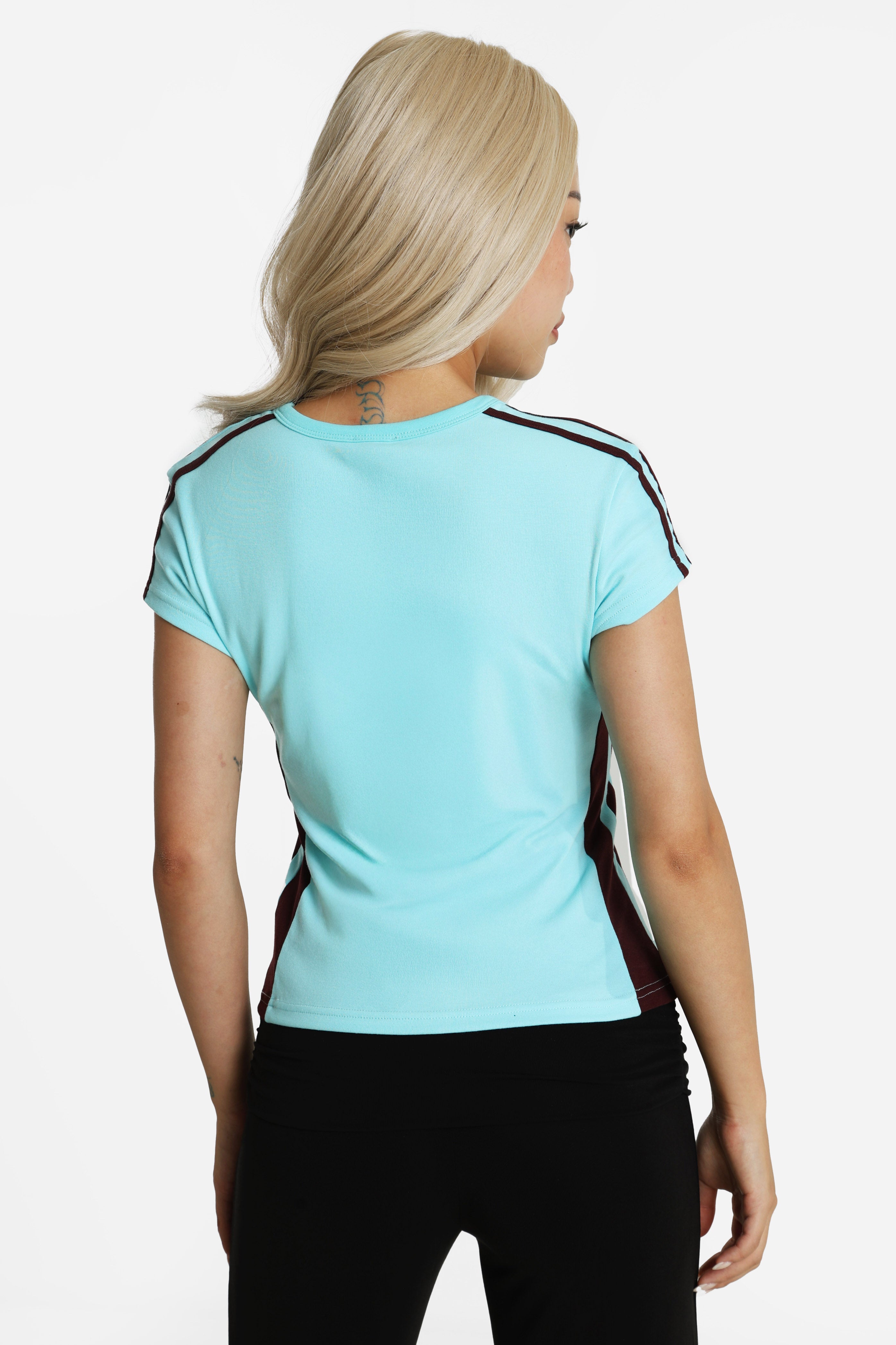 Crop T-Shirt - Türkis