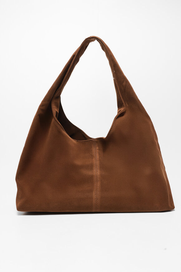 Kunstwildleder Handtasche - Brown
