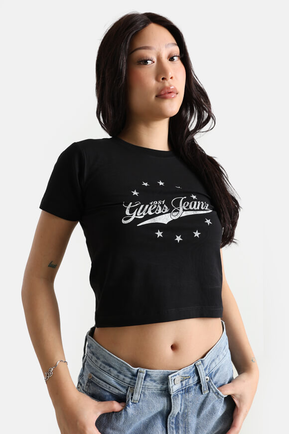 Maglietta con crop - Nero Jet