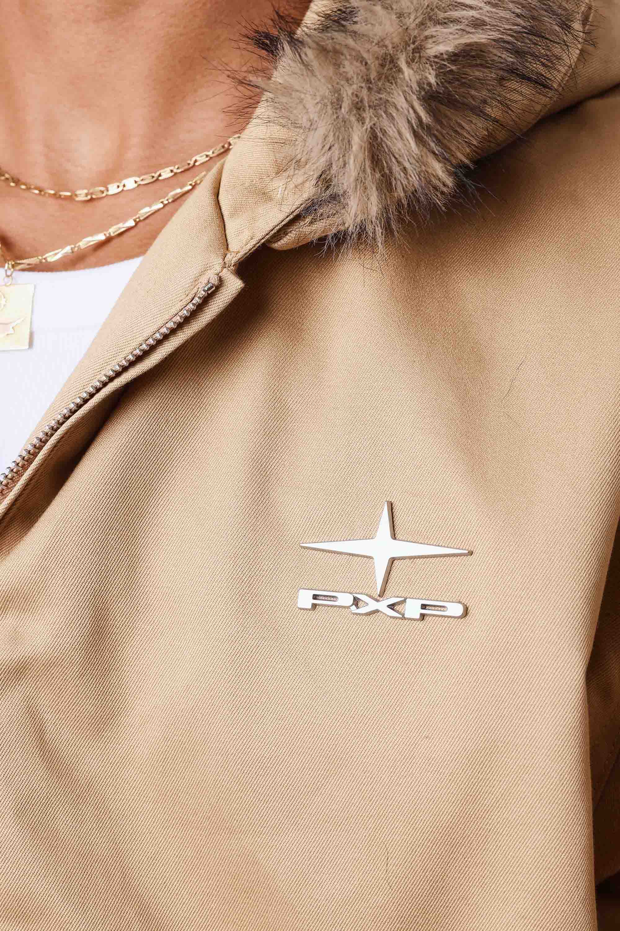 Wattierte Jacke - Beige
