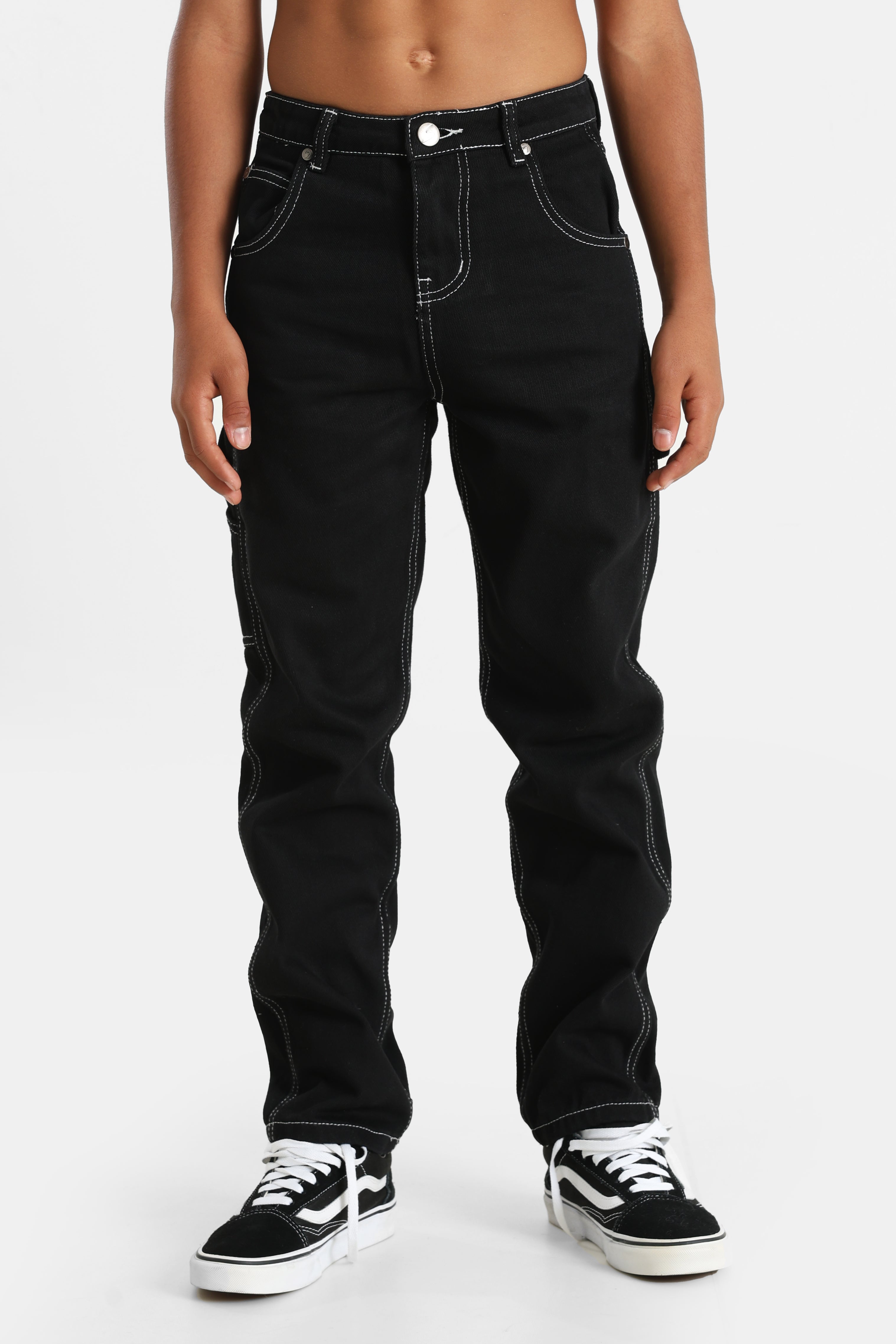 Straight fit jeans - black
