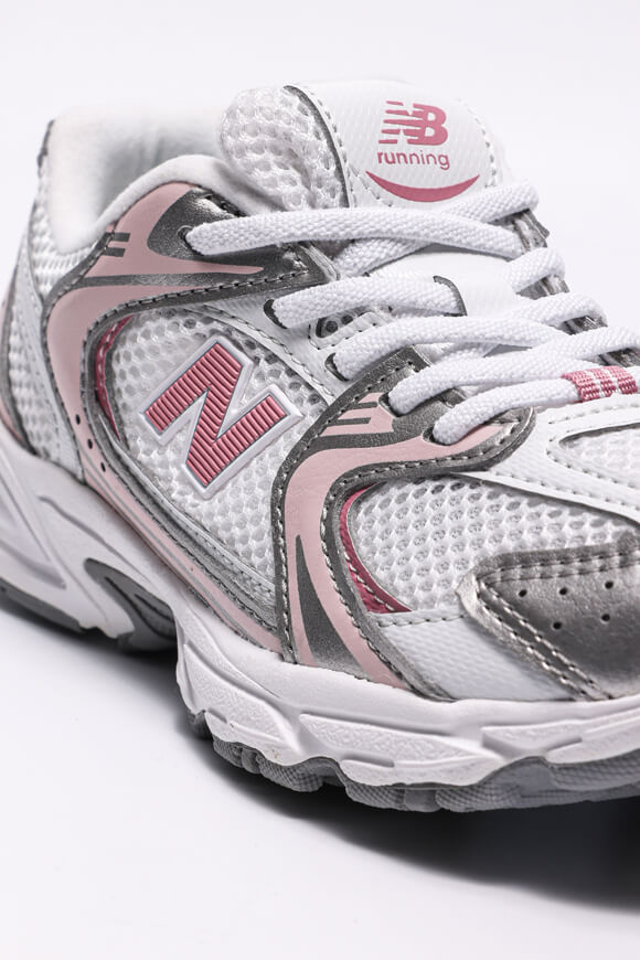 P 530 Kids Sneaker - White + Light Pink + Silver